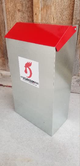 DUNCAN'S FAMILY FARM STORE Space Saving Mountable Steel Poultry Feeder (Back Feed, Front Loading) - size: Back Feeding
