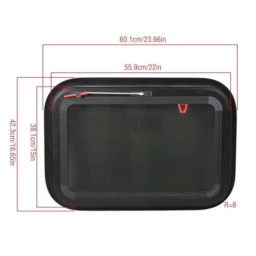 labwork 22W x 15H RV Exit Window with Removable Screen and Mounting Frame | for RV Cargo and Horse Trailer DOT Certified