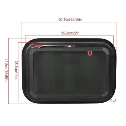 labwork 22W x 15H RV Exit Window with Removable Screen and Mounting Frame | for RV Cargo and Horse Trailer DOT Certified