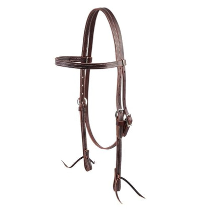 Weaver Leather Latigo Leather Browband Headstall,Burgundy