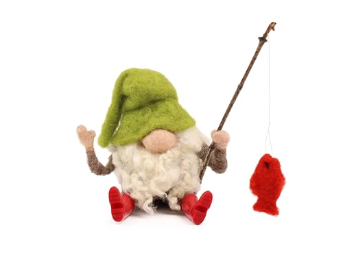 Wizardi Beginner Needle Felting Kit for Adults - Fishing Gnome. Fantasy Felting Kit 12cm Tall. Felting Tools. Wool Felting Supplies. Felt Crafts. Wool Felt. The Makerss - color: Fishing Gnome