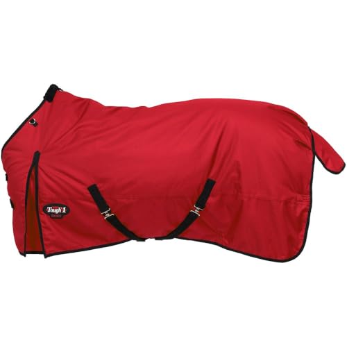 TOUGH1 Basics 1200D Turnout Blanket, 200-G, RED, 75-in - color: Red, size: 75
