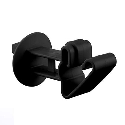 25-Pack Electric Fence T-Post Insulators, Snap-On Extended - color: Black