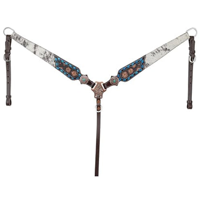 Showman Copper Hide Classics Browband Headstall & Breast Collar Set