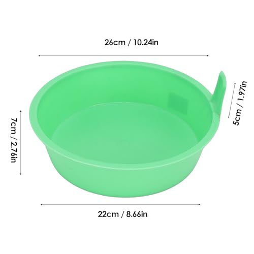 Fafeicy Feed Pan, 3 Pcs Thickened PP Plastic Livestock Feeder Bucket, 4L Capacity for Chicken Duck Goose, Outdoor Feeding and Watering Bowl for Poultry Coop