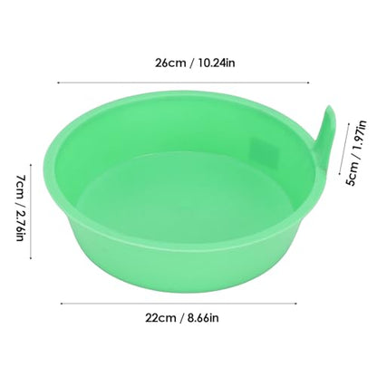 Fafeicy Feed Pan, 3 Pcs Thickened PP Plastic Livestock Feeder Bucket, 4L Capacity for Chicken Duck Goose, Outdoor Feeding and Watering Bowl for Poultry Coop