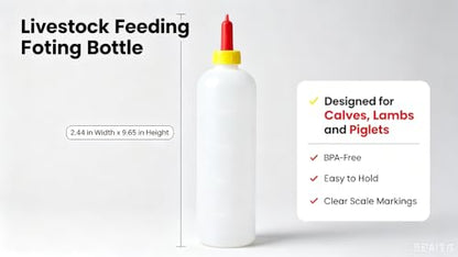4 Pack 500ml Livestock Feeding Bottles