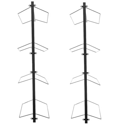 2 Pcs Saddle Rack Adjustable, 4 Tier Wall Mounted Saddle Stand Saddle Storage Rack Heavy Duty for Western and English Saddle Rack, Holds Tack, Pad, Accessories for Horses, 52 x 25 x 11 Inches