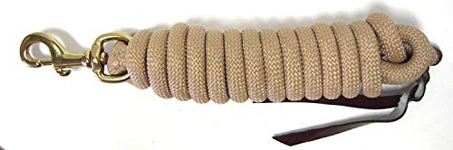 Hamilton 5/8" x 10' Poly Cowboy Horse Lead Rope, Tan - color: Tan, size: 5/8" x 10'