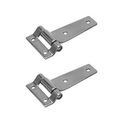 TCH Hardware 3-inch Stainless Steel Strap Tee Hinge, 2 Pack; Heavy-Duty | Garage, Barn Door, Gate, Shed, Cargo Box, Trailer and Truck Strap T Hinge (2 Pack, Silver) - 505-2203805 - color: Silver, size: 3 Inch