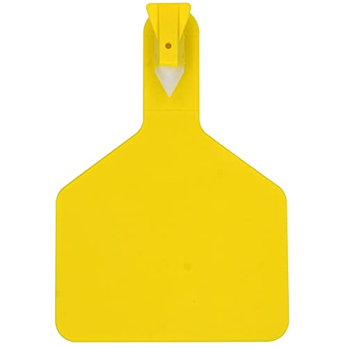 50 Pcs Cattle Ear Tags Blank One-Piece Z Tags for Cattle (Yellow) - color: Yellow