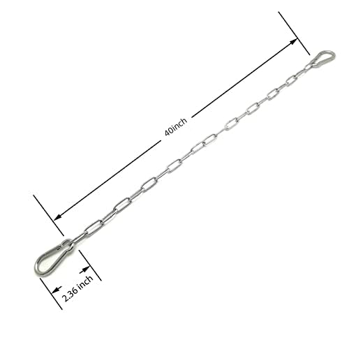 Heavy Duty Chain 440LB 40" Chains for Heavy Bag, Hammock, Swing, Outdoor Indoor Use, Rust-Resistant Secure Hanging (Pack of 2) - size: 40inch-1PCS (Pack of 2)