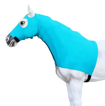 XL Horse Comfort Stretch Spandex Neck Hood Mane Stay Turquoise 521MW04TR