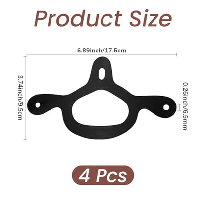 4Pcs Rubber Spur Straps Black Tie Down Western Equestrian Secure Adjustable Spur Keeper Heel Belt Strap Holder for Training Horses Riding Boots Men Women Cowboy Accessories