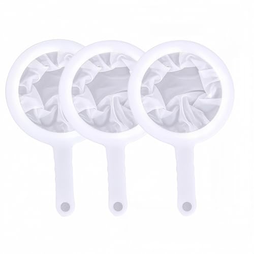 High Density Ultra-Fine Nylon Mesh Strainer Set - 3 in 1 (100/200/400 Micron) -Nylon Mesh, 100/200/400 Mesh for Coffee, Honey, Wine,Milk, Juice - Food Grade w/Non-Slip Handle & Hang Hole