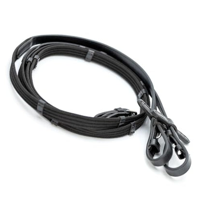 Jeffers Uniquely English Leather Horse Bridle with Reins, Padded Crown, Adjustable Noseband, English Bridle Tack for Hunter, Jumping, Dressage, Riding - size: Oversize