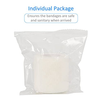 Self Adhesive Bandage Wrap 2 Inch Self Adherent Cohesive Tape Sport - color: White, size: 12Pcs
