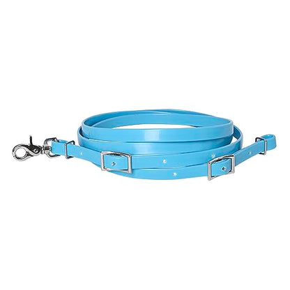 HILASON Western Horse Biothane Leather Rein, Full Size - color: Turquoise