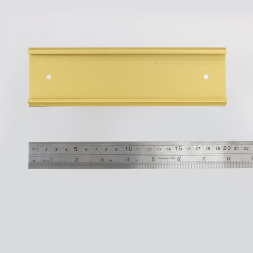 Antrader 10Pcs Door Name Plates,Aluminium Alloy Desk Name Plates,Gold,2"×8" - color: Gold,10pcs