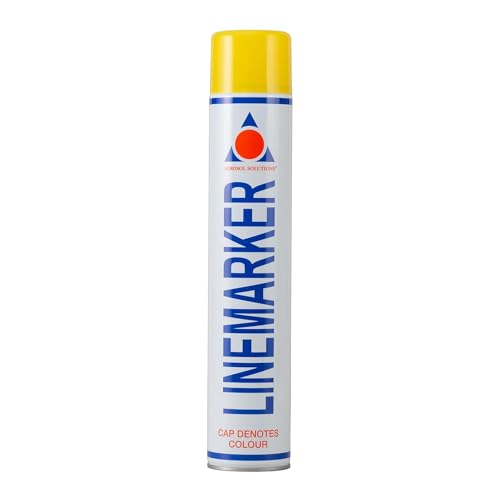 Aerosol Solutions Line Marker Yellow 26 Oz | Grass and Road Spray Paint, All Purpose Striping Paint | Perfect for Construction, Safety Zones, Sports Fields & Pavement - color: Yellow, size: 26 Ounce (Pack of 1)