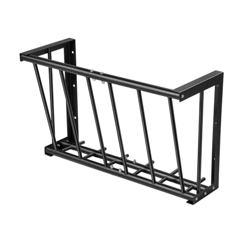 Wall Mounted Hay Feeder Rack &Hanging Blanket Holder，27'' Long Hay Rack Heavy Duty Carbon Steel 16 Gallon Livestock Hay Feeder with Rust Resistant Coating,for Horses,Goats,Sheep in Stable and Farm