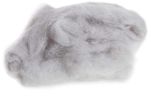 Maori Wool Carded Batting for Needle Felting, 3.5 oz, Cloud Gray - color: Cloud