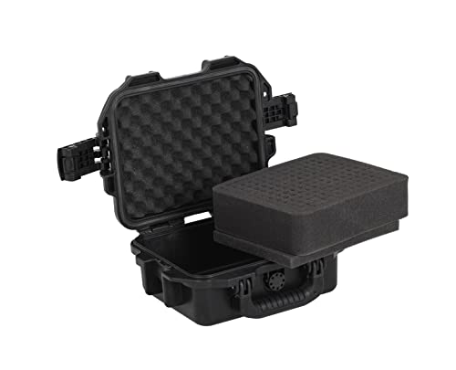 MEIJIA Premium Waterproof Hard Compact Camera Case with customizable fit foam,Full Protection with Light&Convenient Design,11.8"x9.82"x4.7",Elegant Black - size: 11.8"x9.82"x4.7"