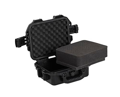 MEIJIA Premium Waterproof Hard Compact Camera Case with customizable fit foam,Full Protection with Light&Convenient Design,11.8"x9.82"x4.7",Elegant Black - size: 11.8"x9.82"x4.7"