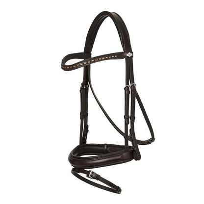 LeMieux Arika Dressage Bridle - color: Brown/Silver, size: X-Full