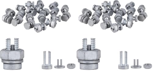 Split Bolts Electrical Fence Connector Wire Join Clamp Split Bolt Wire Connector for Electric Fence Wire 20 Pieces (Pack of 2) - size: 20 pcs (Pack of 2)