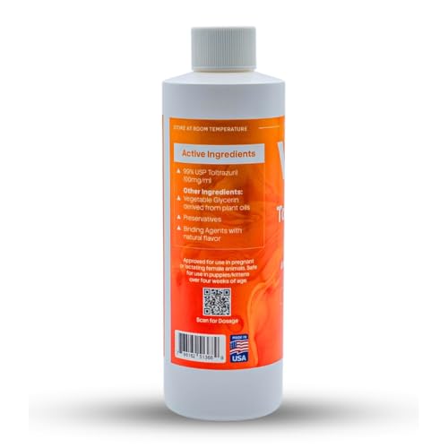 Toltrazuril 10.0% for Horses, Dogs, Cats, 240mL/8.1 Ounce, for Non-Food Chain Animals - size: 10% Strength | 240mL/8.1 Ounces