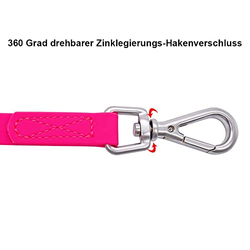 Waterproof Dog Training Leash 50FT 30FT 15FT 10FT 5FT Heavy Duty Recall Long Lead for Large Medium Small Dogs (15FT, Pink) - color: Pink, size: 15FT