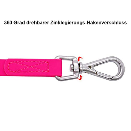 Waterproof Dog Training Leash 50FT 30FT 15FT 10FT 5FT Heavy Duty Recall Long Lead for Large Medium Small Dogs (15FT, Pink) - color: Pink, size: 15FT