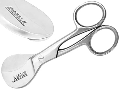 ARTMAN INSTRUMENTS 4" Pet Umbilical Cord Scissors | Sharp Stainless Steel | Smooth Working for Umbilical Cord, Sutures, Veterinary and Surgical Use |