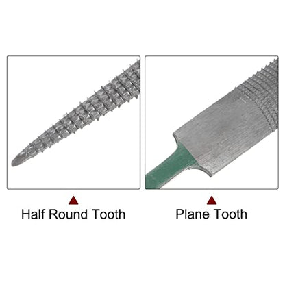 HARFINGTON Hardwood File 8" High Carbon Hardened Steel Fine Teeth Woodworking Hand Rasp for Carving - size: 8 Inch