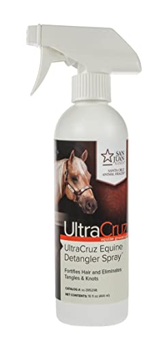 UltraCruz Equine Foaming Horse Shampoo, Conditioner Bundle, 32 oz Each with 16 oz Detangler