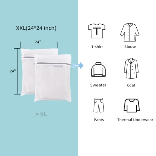GOGOODA Mesh Laundry Bags for Delicates Durable Protective Wash Bags - size: 3XXL