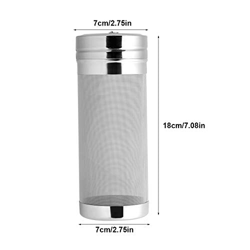 Stainless Steel Mesh Beer Filter, 300 Micron Mesh Homebrew Hops Beer Tea Kettle Brew Filter, Reusable Fine Hop Filter Strainer for Nut Milk Cold Brew Wine Coffee Grain