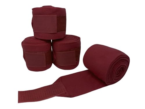 Fleece Polo Wraps w/Velco Closure - color: Burgundy