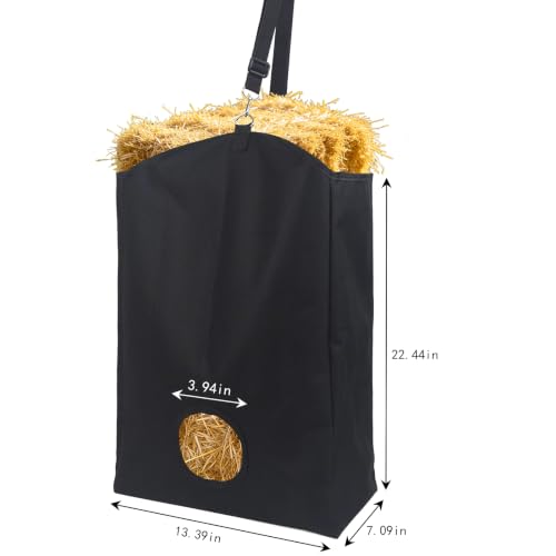 Hay Bag for Horses with Thoughtful Rear Tie-Down Design, 600D Oxford Fabric