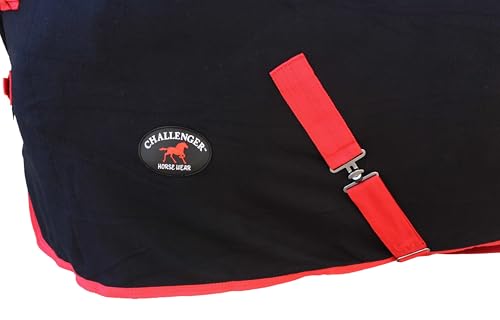 82" Horse Sheet Polar Soft Fleece Cooler Exercise Blanket Liner Contoured 4385N - color: Black / Red-White Trim, size: 82 inches