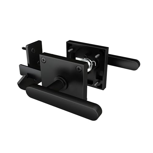 Sdstone Double Side Gate Latch，Heavy Duty Swinging Door Latch Gate Hardware for Wooden Fence,Gate Hardware for Right Inswing Outdoor Wooden Gates, Pool Gate, Backyard, Garden - style: GL-1 right inswing gate