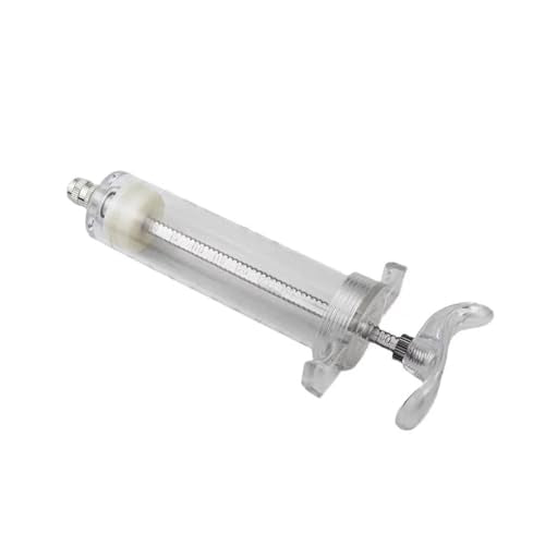 1 Set Feeding Syringe with Drench Nozzle Adjustable Dosage Reusable Drench Gun Syringe for Goat, Horse, Sheep, Dog, Pig, Cat, Bird, Small Pet (L-100ml) - size: L-100ml