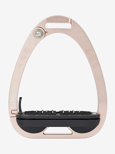 LeMieux Vector Control Stirrup - New Generation - Spring Loaded Hinged Arm - Cross Track Grip Surface - color: Rose Gold