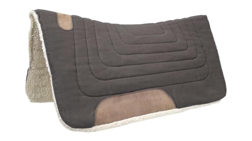 Tahoe Tack Contoured Canvas Western Saddle Pad Available in Mini Pony and Horse Sizing - color: Brown