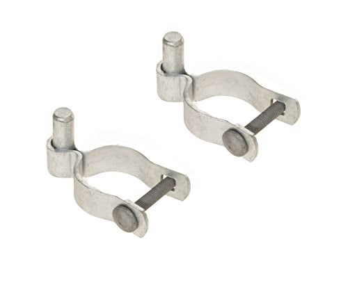2 Pack Chain Link Fence Frame Gate Post Male Hinge with Bolts and Nuts (2-7/8 Inch) - size: 2-7/8 Inch