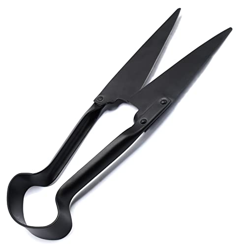 Hand Shears For Sheep Shearing, Single Bow Heavy Duty Onion/sheep Shear For Alpaca, Pet Horse Dog Shearing, 6.1-inch Carbon Steel Blade, (Black Coated)