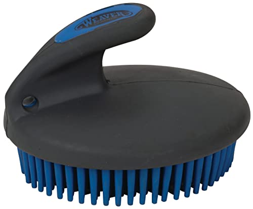 Weaver Leather Palm-held Fine Curry w/Sm Rubber Bristles Blue/Gra
