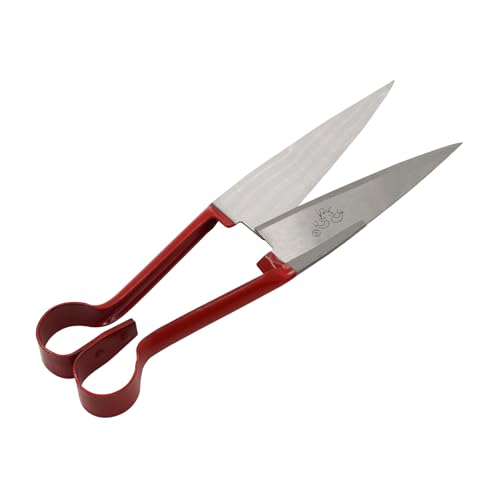 Hand Shears For Sheep Shearing, 6.1-Inch Carbon Steel Bladel Sheep Shears | Classic Style，Manual Livestock Grooming Shears for Sheep, Goat, Alpaca, Rabbit, Horse, Dog – One-Handed Lightweight Portable - style: red handle