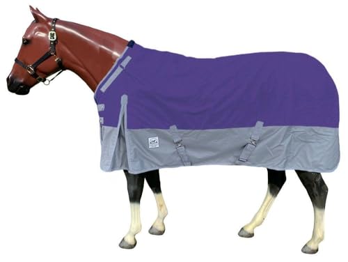 1200 Denier Waterproof Adjustable Neck Turnout Sheet - color: Purple, size: 75
